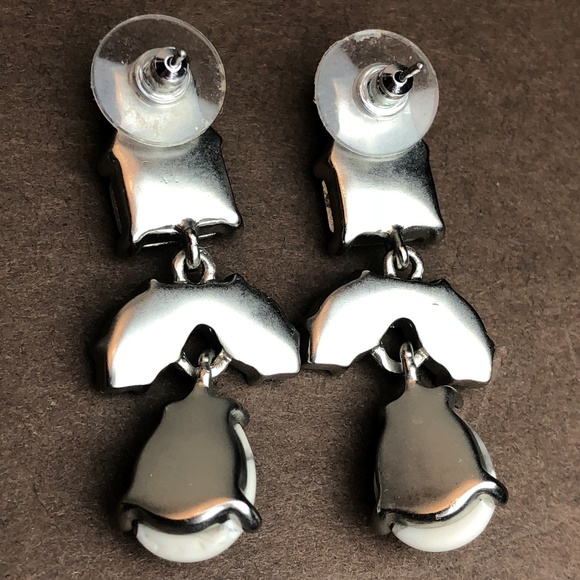 Ann Taylor Lavender & Moonstone Earrings EUC - Picture 3 of 3